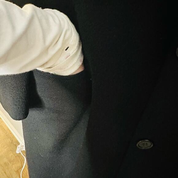 Vintage Sterling Lindner Black Oversized Three Button Cashmere Mink Coat Size XL - Picture 7 of 13